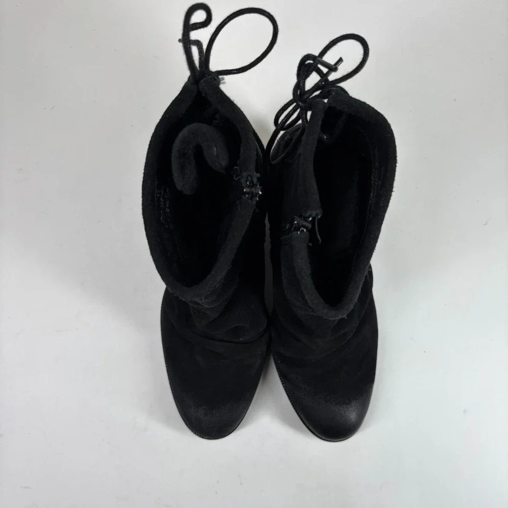 Bos. & Co. Barlow Women's US 6-6.5/37 Black Suede Leather Zip Waterproof Booties